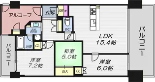 リーデンススクエア大津におの浜【3階】の間取り