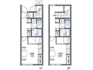 レオパレスグランフルールII【1階】の間取り