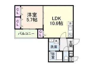 グランシールIII番館【1階】の間取り