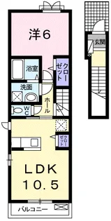 メゾンエトワール【2階】の間取り