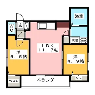 Premier croissant【3階】の間取り