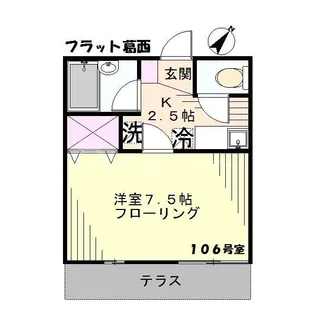 フラット葛西【1階】の間取り