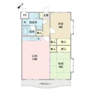 グランヴェールII【3階】の間取り