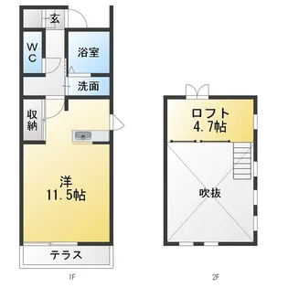 バスティード算所【1階】の間取り