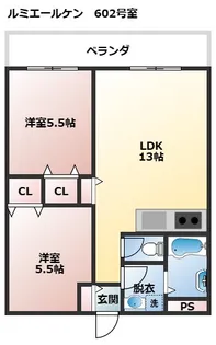 Lumiere KEN(ルミエールケン)【6階】の間取り