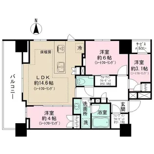 オーベルアーバンツ秋葉原【7階】の間取り