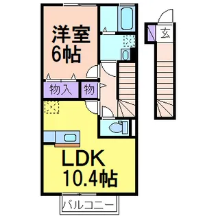 リェス ソーンツェ A【2階】の間取り