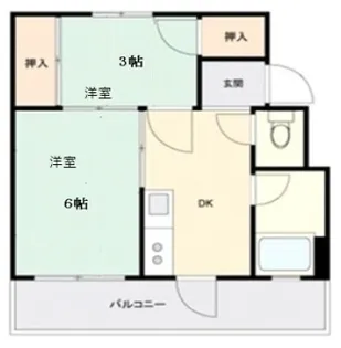 サンリバーマンション【3階】の間取り