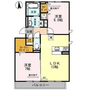 アンソレイユ B棟【1階】の間取り