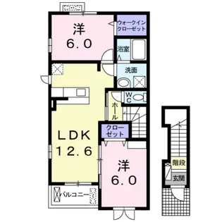 アンジュール【2階】の間取り