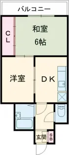 サンシャイン中道【6階】の間取り