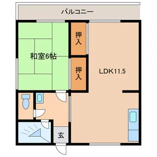 ハイツ百合【1階】の間取り