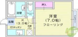 高橋ハイツC【1階】の間取り