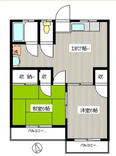 第2清見ハイツ【2階】の間取り