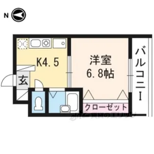 カ-ネルスタジオ2【4階】の間取り