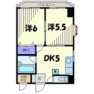 カーサフェリース【6階】の間取り