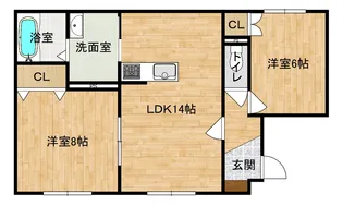ソレイユ三光【2階】の間取り