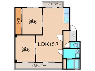 佐野マンションパートII【3階】の間取り
