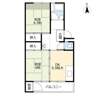 UR志徳【4階】の間取り