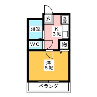 ビーライン白鳥【2階】の間取り