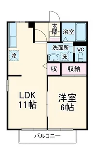 ビューグリーン41B【2階】の間取り