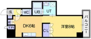 スカイヒルズ栄町4【9階】の間取り
