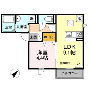 カメリア メゾン【1階】の間取り