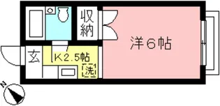 第1ヒカリハイツ【2階】の間取り