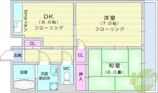 ロイヤルセレッソ2番館【2階】の間取り