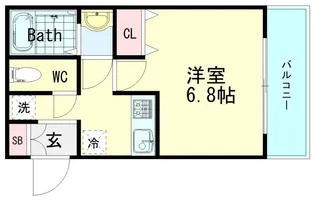 スリール萱島東【2階】の間取り