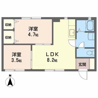 クレールN【1階】の間取り