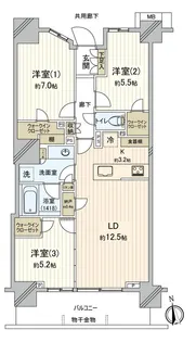 パークシティ柏の葉キャンパスサウスマークタワー【27階】の間取り