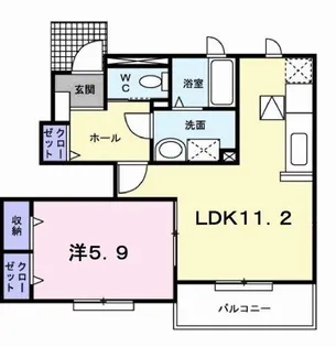 ブロードシティ A棟【1階】の間取り