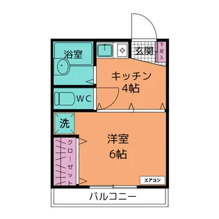 サンシティマンション【1階】の間取り