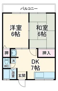 シティハイムバイオレット【2階】の間取り