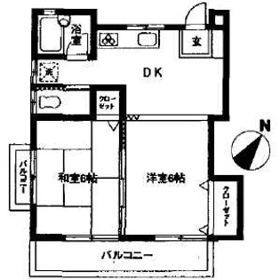 サンハイツ【1階】の間取り