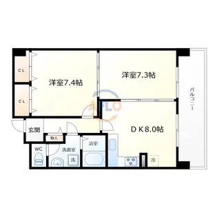 ボヌール関目【5階】の間取り