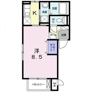 ルーイヒ ヴォーヌング【3階】の間取り