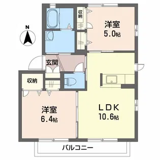 シャーメゾン ルナ【2階】の間取り