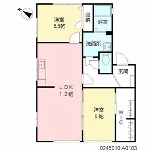 メゾン・フォ・レ大利 A棟【1階】の間取り