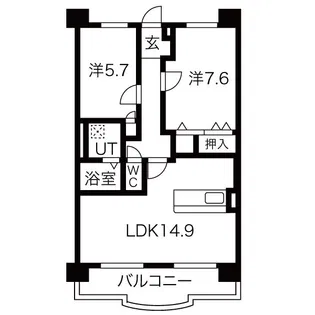 La Bolson【6階】の間取り