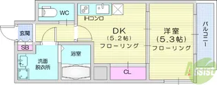 LaDouceur片平【11階】の間取り