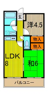 リバーハイツ【5階】の間取り
