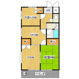 栃木県宇都宮市江曽島町【アパート】の間取り