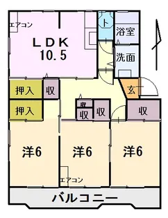 フェリーチェハウス三貴並榎【2階】の間取り
