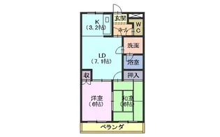 フォレスト赤池A棟【2階】の間取り