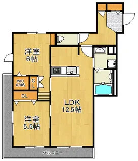 SQUARE TERRACE【2階】の間取り