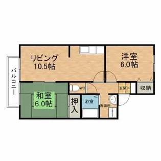 セジュール小野田【1階】の間取り