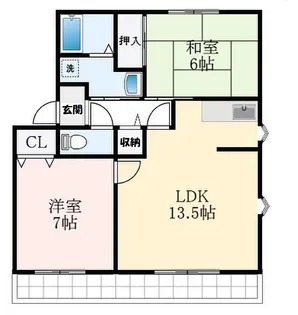 グレイスパルA【2階】の間取り