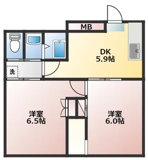 YDハイツ【1階】の間取り
